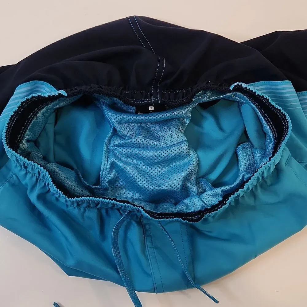 Nike Swim Trunks Bathing Suit With Lining Men's Sz Small Baby Blue EUC NICE!